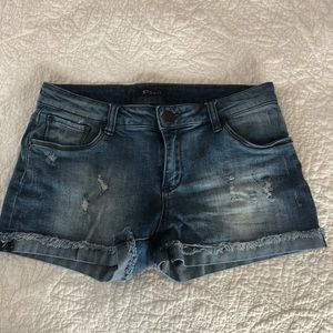 Distressed Denim Shorts